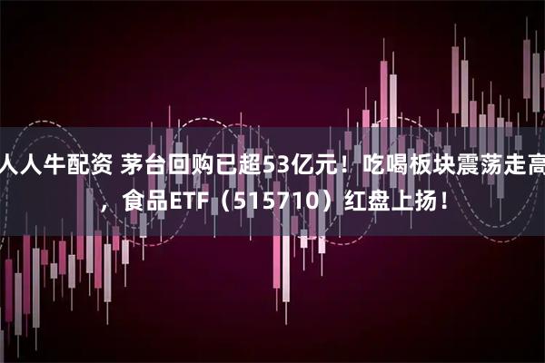 人人牛配资 茅台回购已超53亿元！吃喝板块震荡走高，食品ETF（515710）红盘上扬！