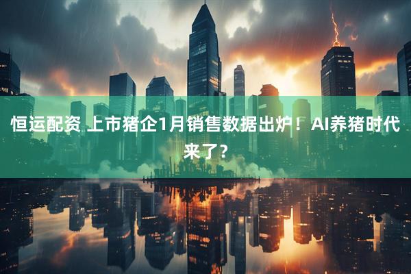 恒运配资 上市猪企1月销售数据出炉！AI养猪时代来了？
